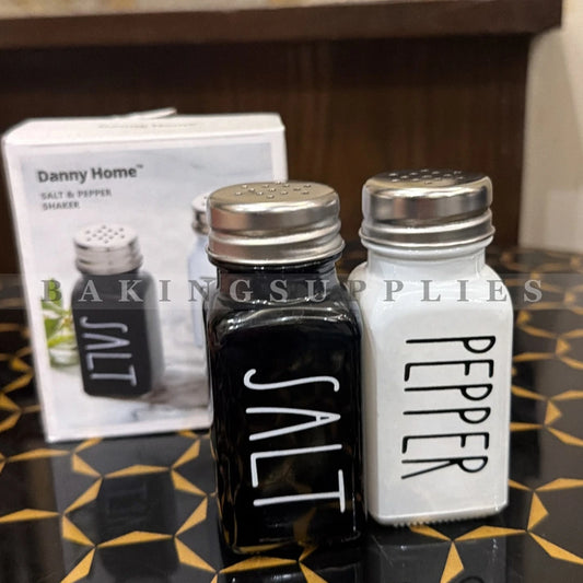 Danny Home Ceramic Salt & Pepper Shaker Set | 2-Piece Seasoning Set