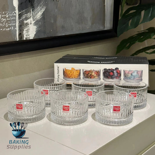 Danny Home Dessert Glass Cup Set – 6 × 230 ml