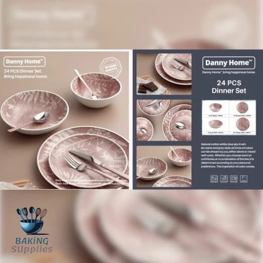 Porcelain Dinner Set - 24pcs Service for 6