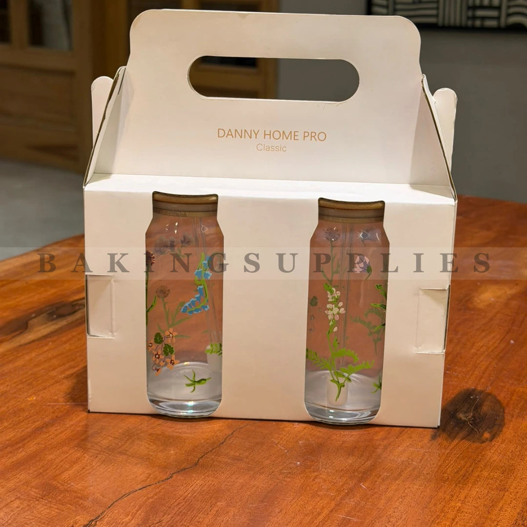 Danny Home Pro Floral Drinking Glasses 520ml Set of 2