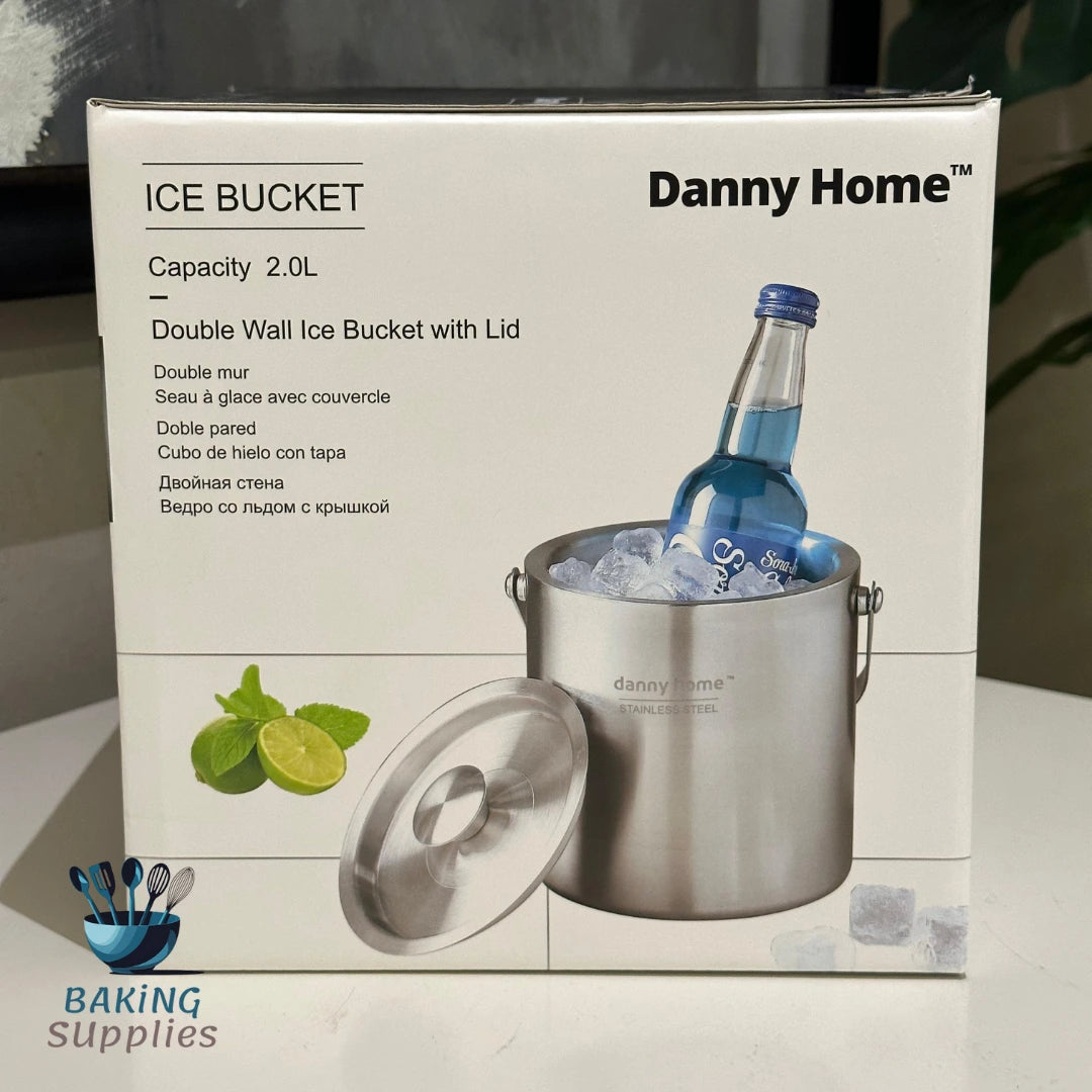 Danny Home Double Wall Stainless Steel Ice Bucket – 2.0 L