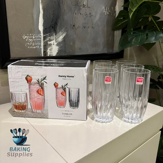 Danny Home Tumbler Glass Set – 355 ml (6-Piece)