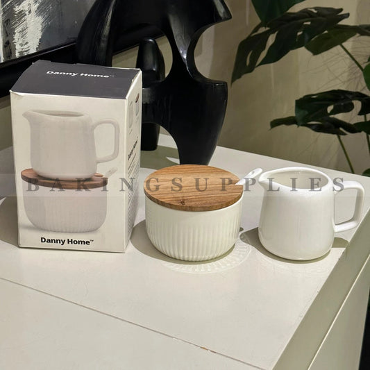 Danny Home Ceramic Milk & Sugar Pot Set