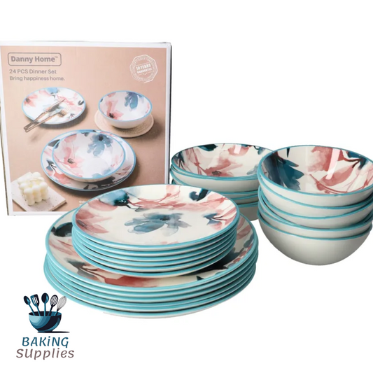 Floral Ceramic Dinner Set 24pcs