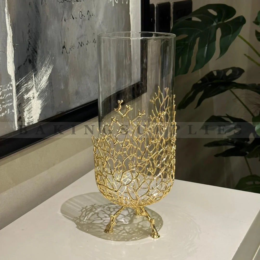 Gold Vase – Elegant Decorative Flower Vase