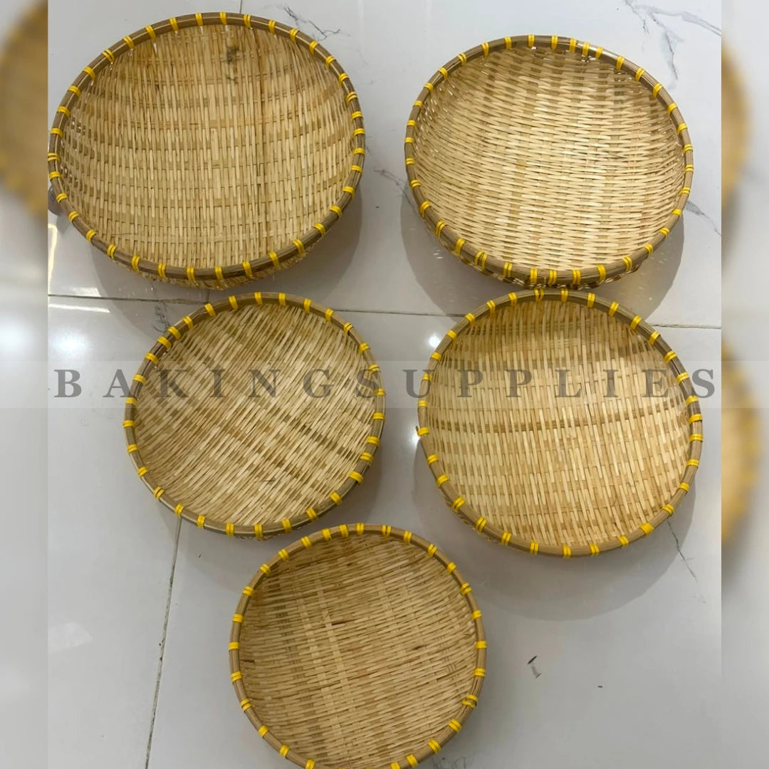 Handwoven Bamboo Basket Set of 5
