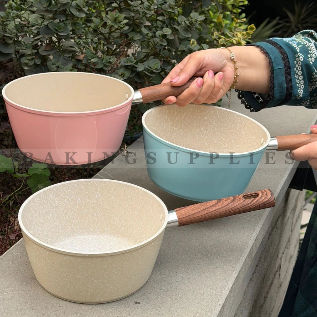 High Quality Imported Sauce Pan with Wooden Handle