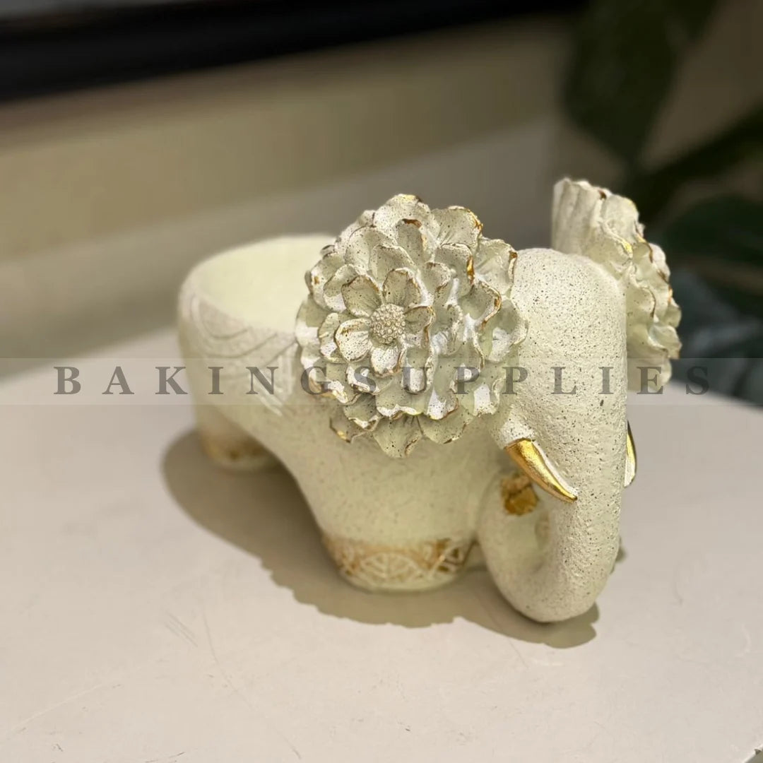 Floral Elephant Decorative Vase