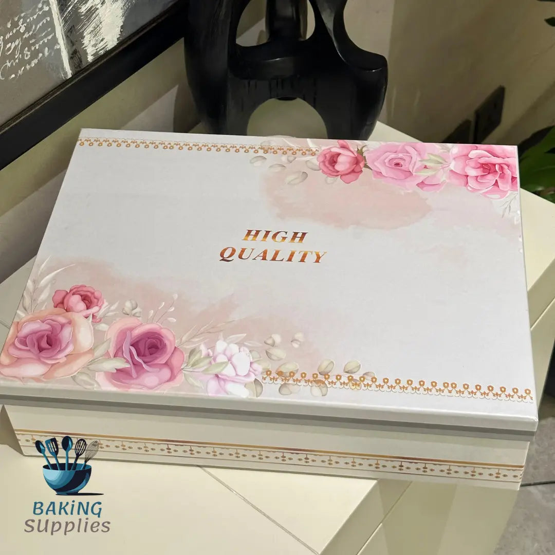 Light Pink Ceramic Cup & Saucer Set – 6 Pieces, Gift Boxed