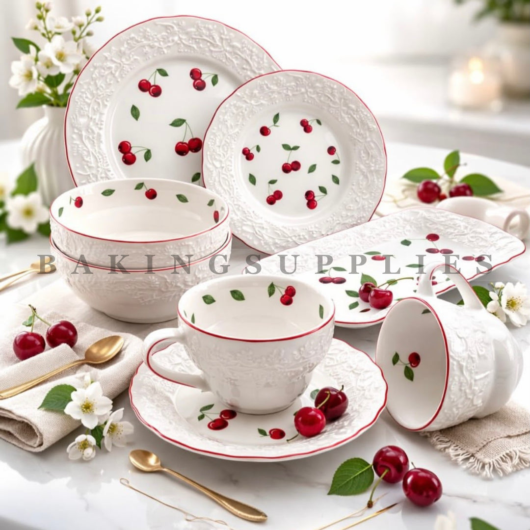 Limited Edition Cherry Breakfast Set 32 Pieces