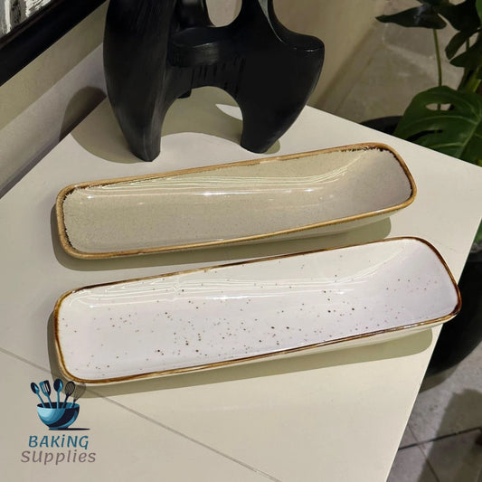 Long Dotted Platter – Available in White & Skin Tones