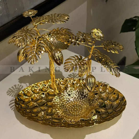 Luxury Metal Date Platter Oval Shape