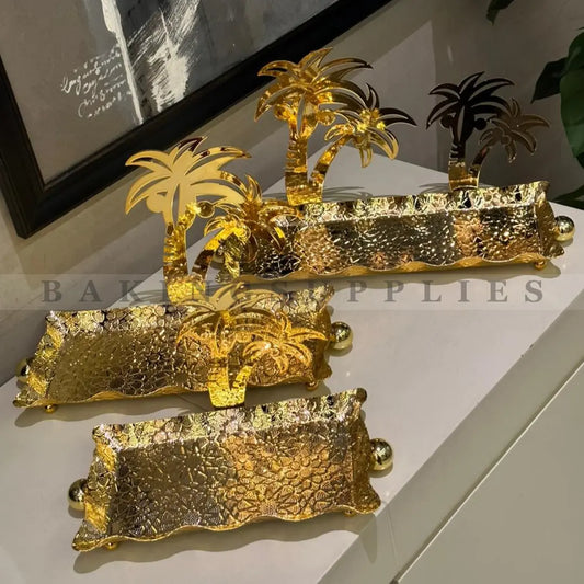 Luxury Metal Date Platter Set of 3