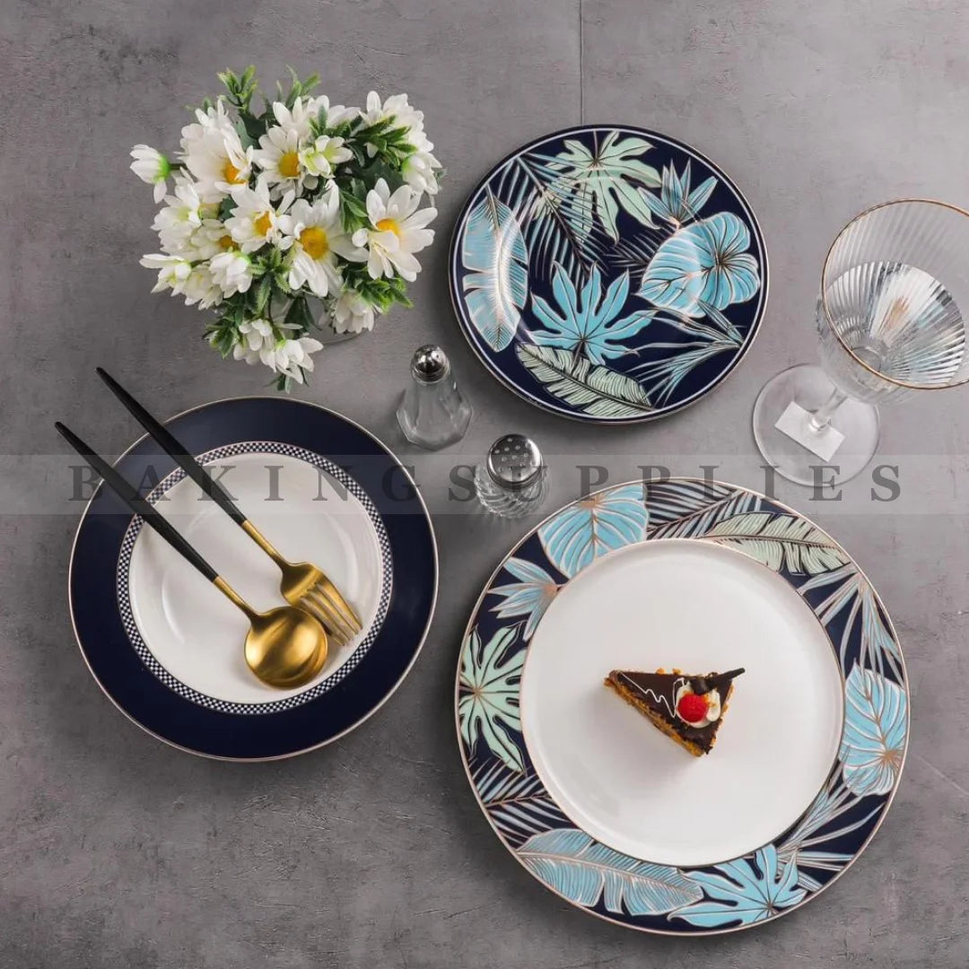 Porcelain Plate Set of 18 Available in 10 Designs