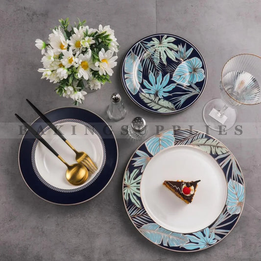 Porcelain Plate Set of 18 Available in 10 Designs