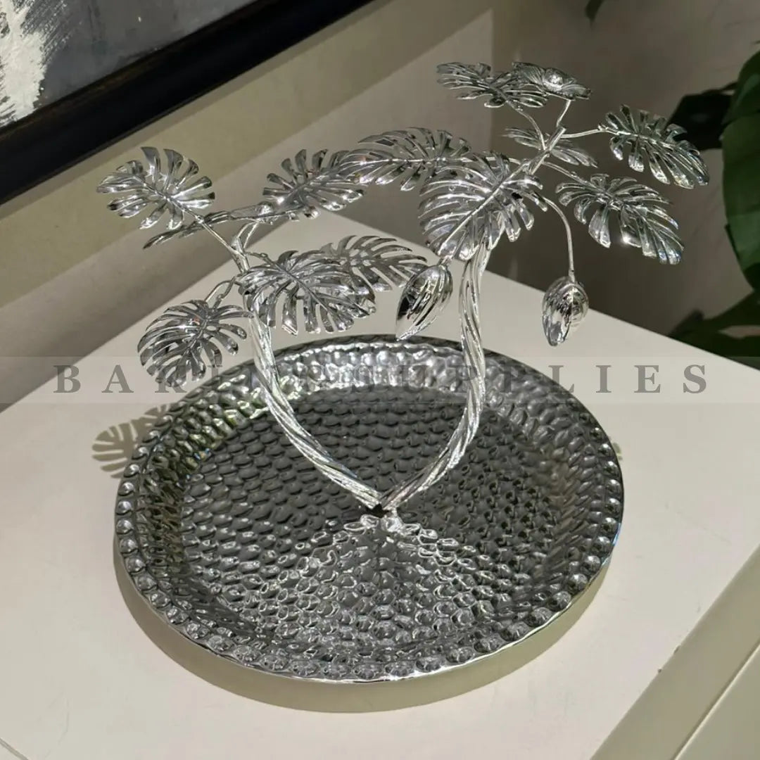 Metal Date Platter M Size | Luxury Gold Decorative Serving Tray