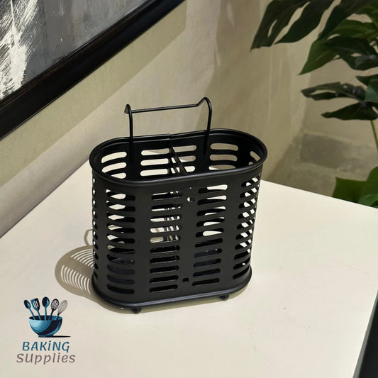 Metal Spoon & Utensil Holder (3-Compartment Stand)