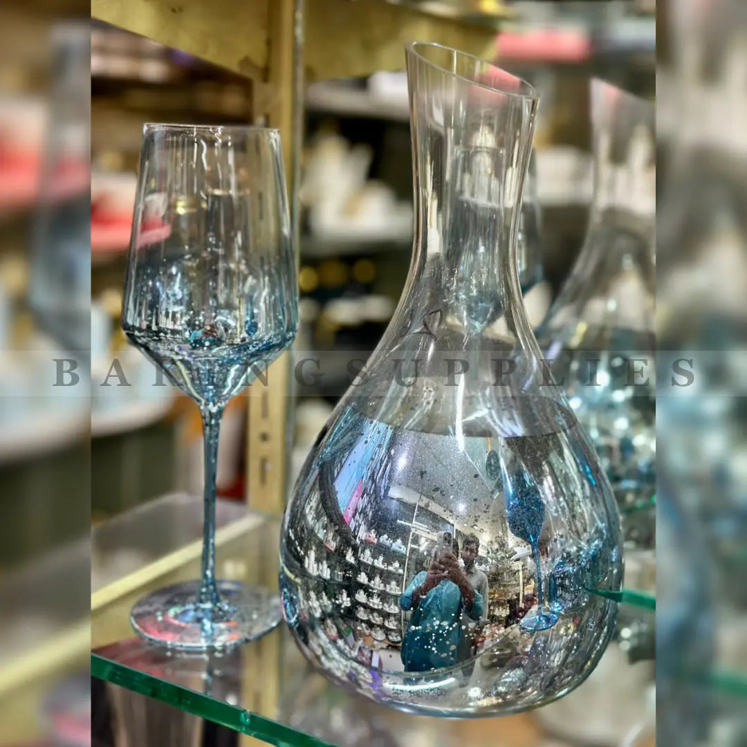 Metallic Tinted Glass Water Set 7 Pieces