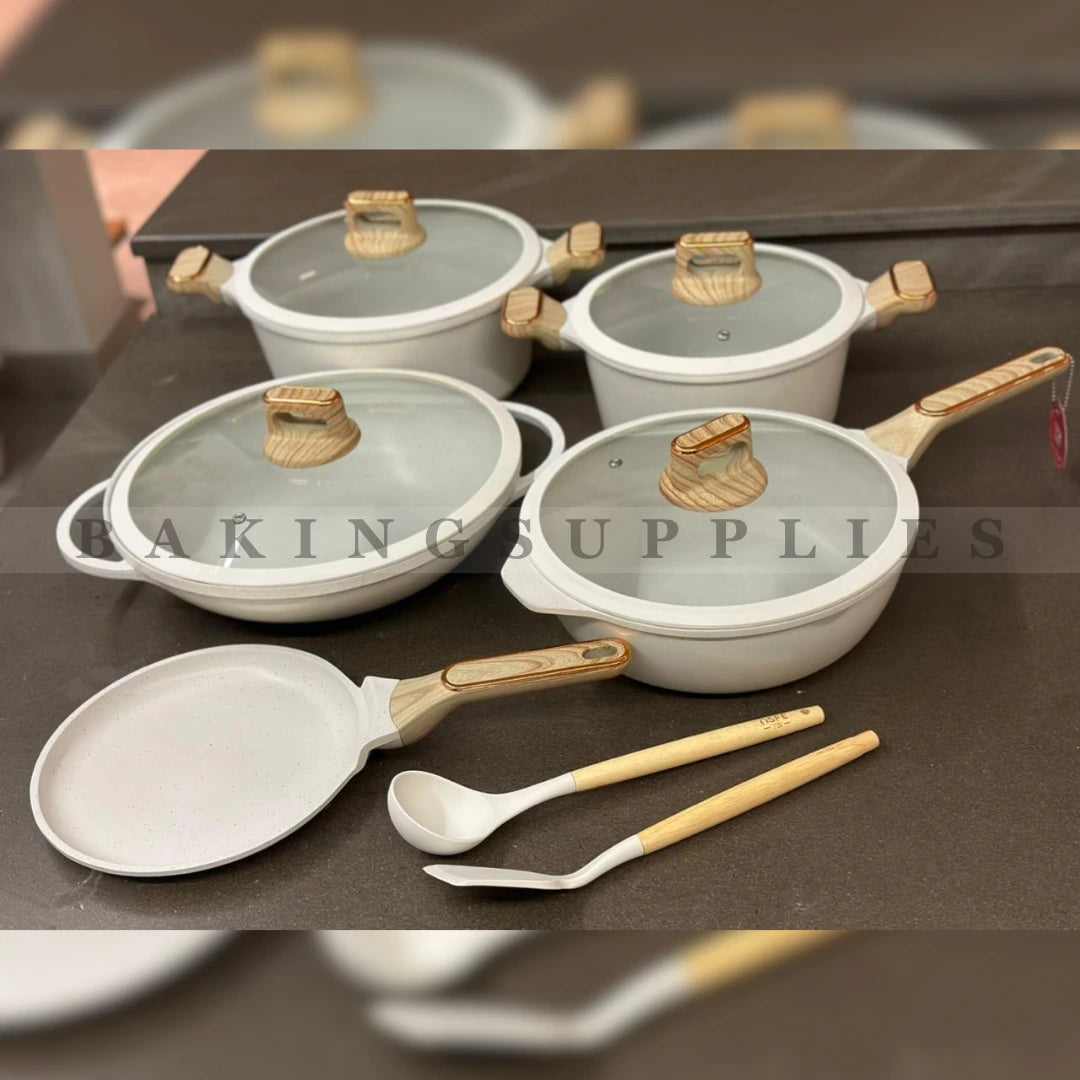 NSFE 11 Piece Granite Non-Stick Cookware Set