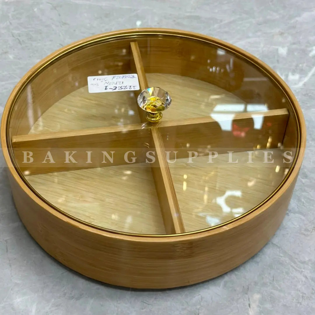 Wooden Dry Fruit Box with Acrylic Lid