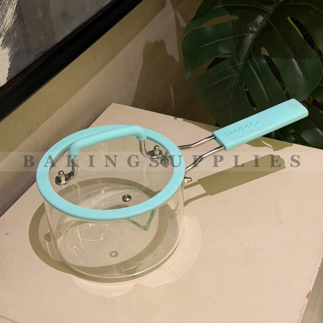 Heat Resistant Glass Saucepan with Lid Gas & Induction Safe