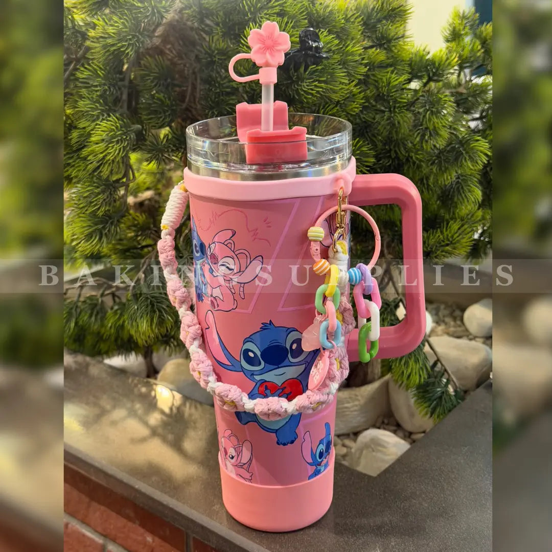 Tumbler with Straw and Charms