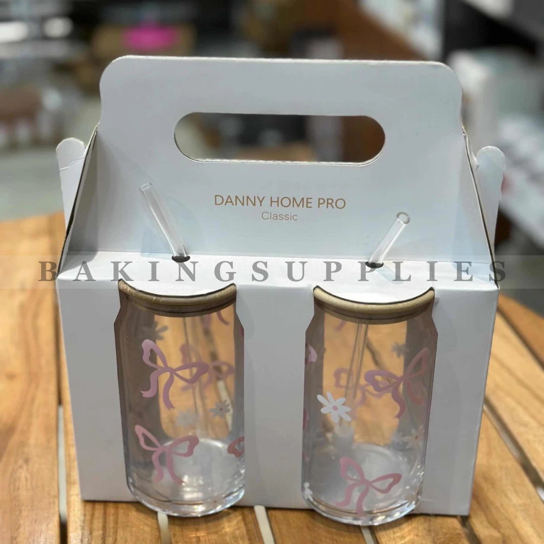 Danny Home Printed Glass Set of 2
