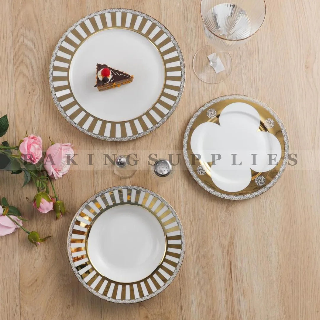 Porcelain Plate Set of 18 Available in 10 Designs