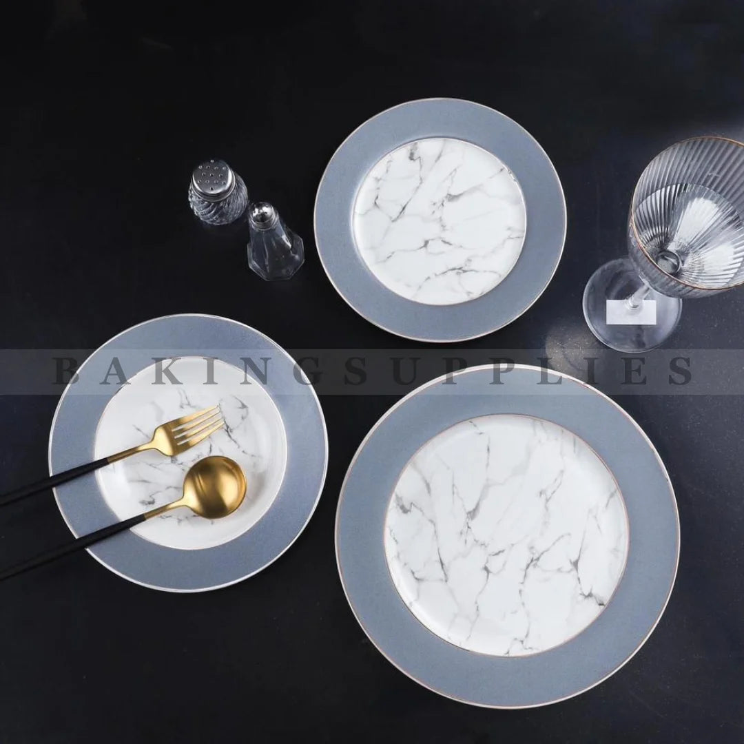 Porcelain Plate Set of 18 Available in 10 Designs