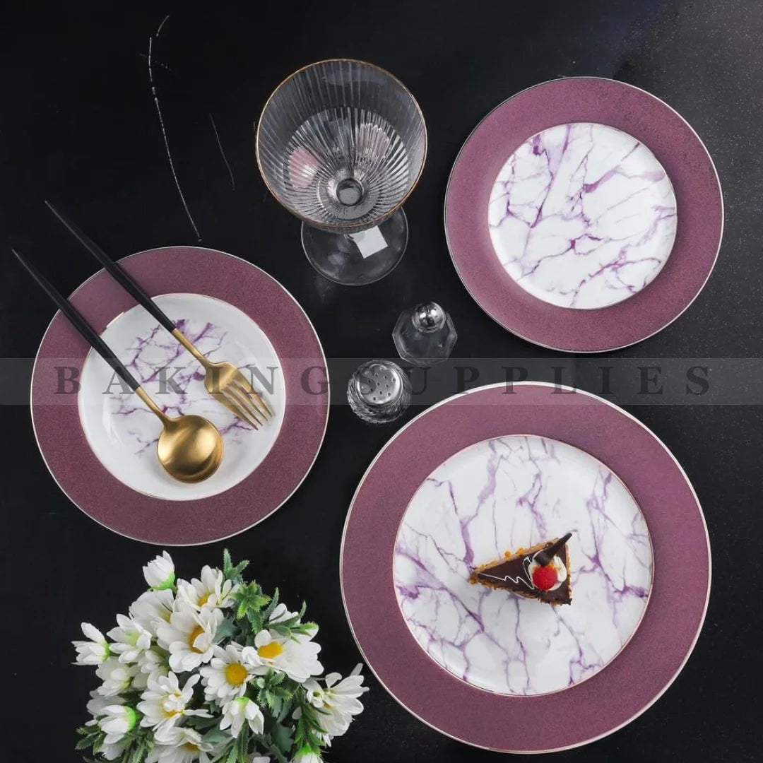 Porcelain Plate Set of 18 Available in 10 Designs