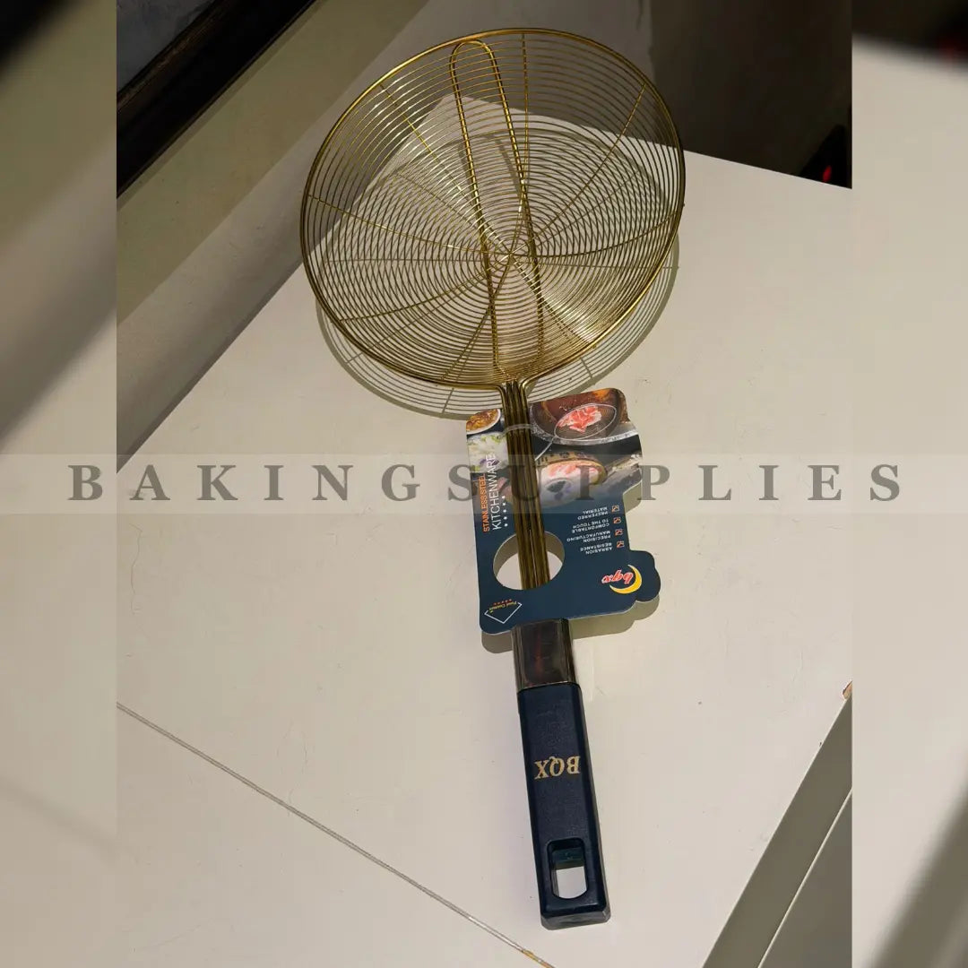 Premium Gold Wire Fryer with Heat Resistant Handle