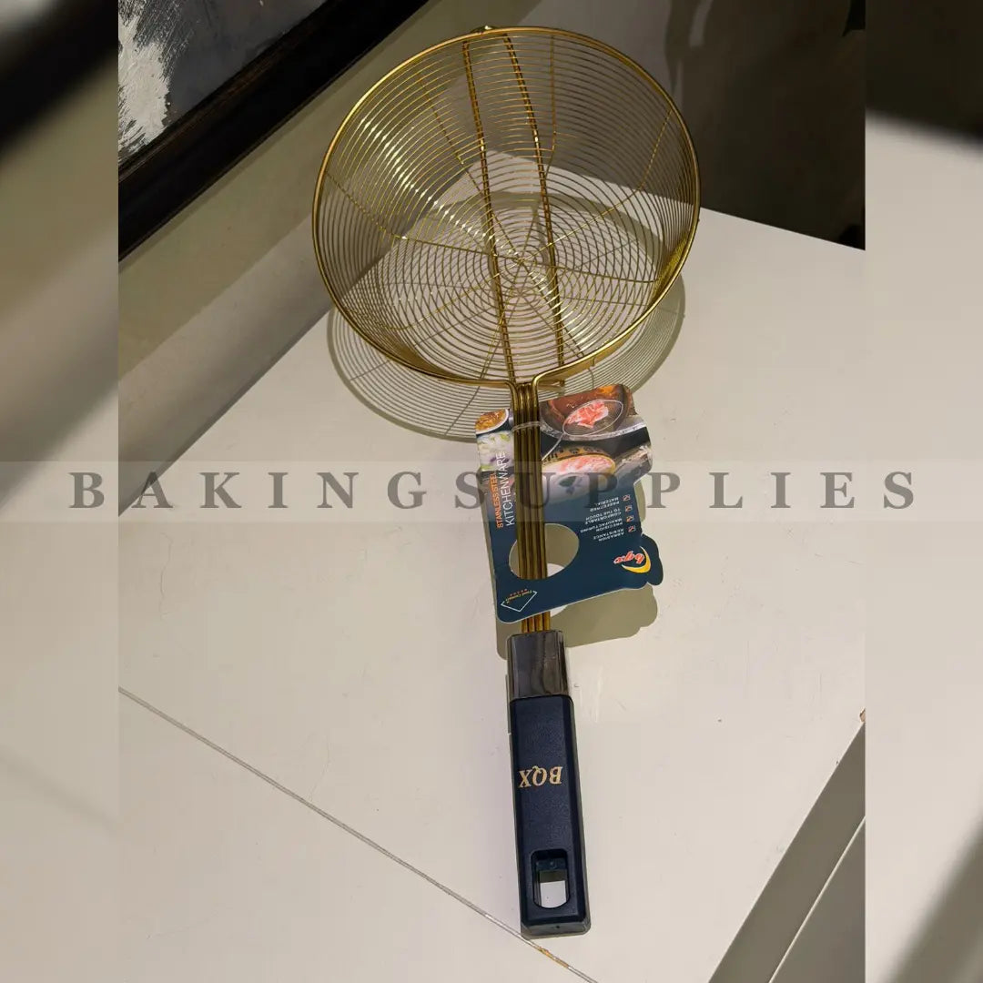 Premium Gold Wire Fryer with Heat Resistant Handle