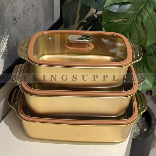 Premium Metal Serving Platter with Glass Lid