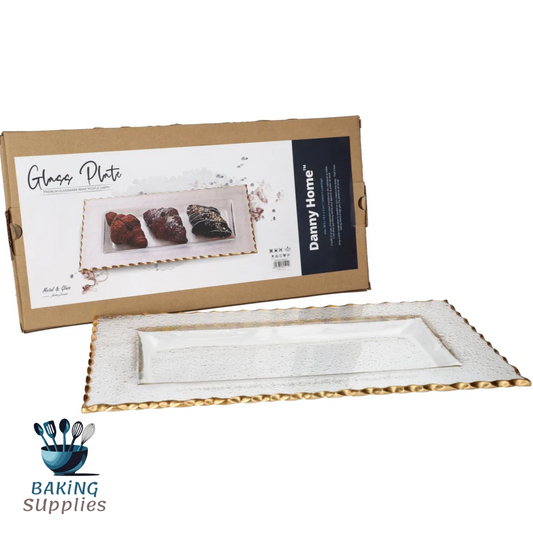 Rectangle Glass Serving Platter 38.5cm