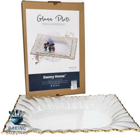 Rectangle Glass Serving Platter 41cm