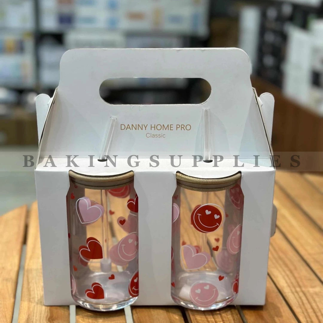 Danny Home Printed Glass Set of 2