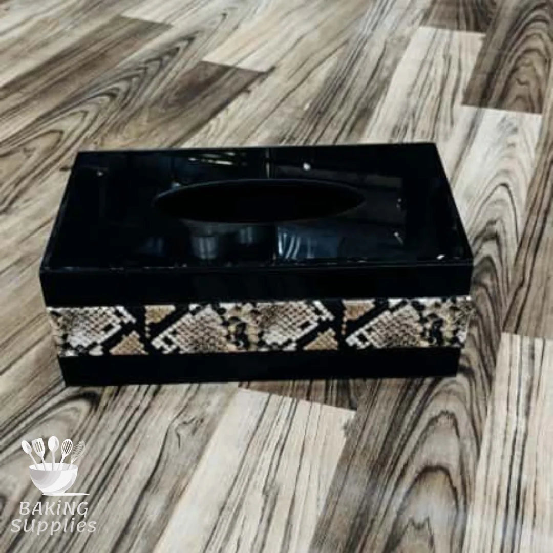 Black with snake skin pattern 