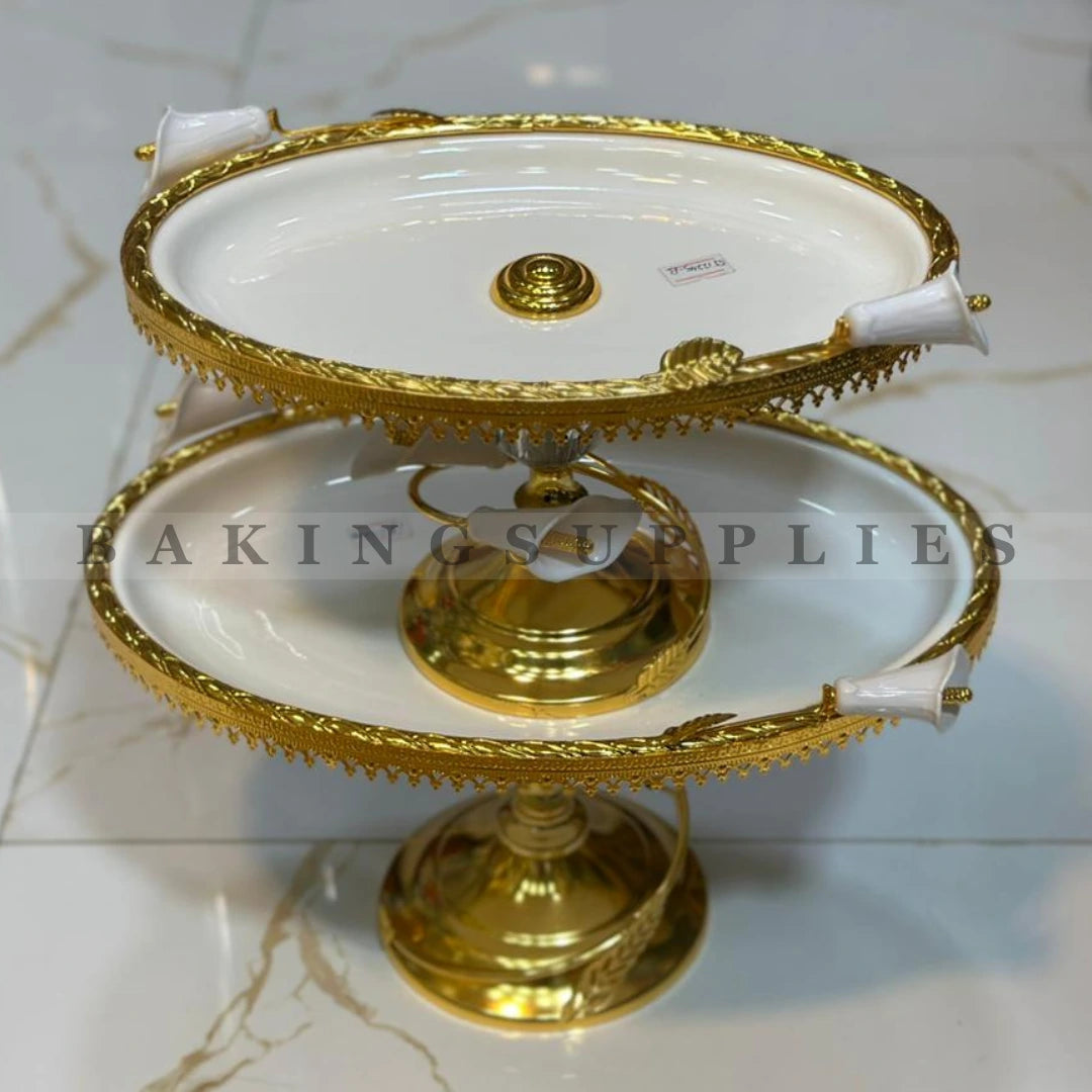 Luxury 2-Tier Serving Platter Stand