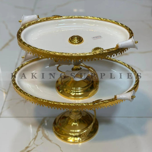 Luxury 2-Tier Serving Platter Stand