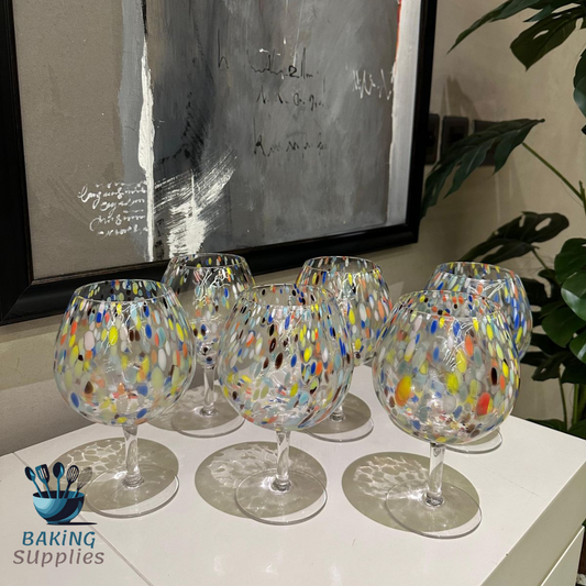 Round Crystal Wine Glasses | Perfect for Desserts & Drinks