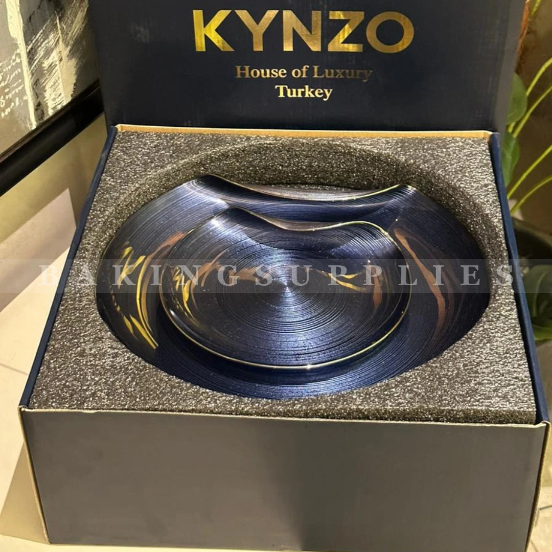 KYNZO 7-Piece Luxury Cake Set – Premium Glass Serving Set with Gift Box