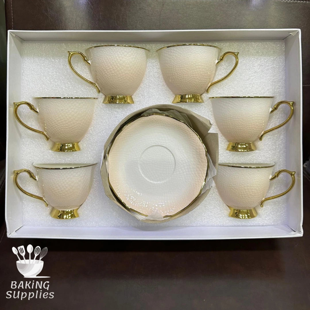 Set of 6 Ombre Cup & Saucer Sets – Skin Tone Gradient