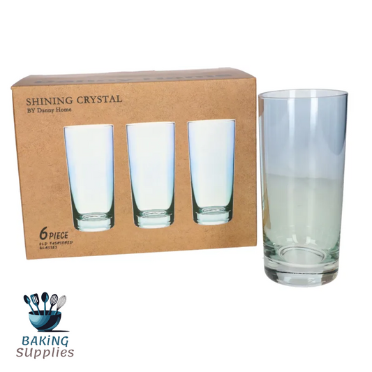 Set of 6 Tall Tumbler Glasses – 15.8 cm High