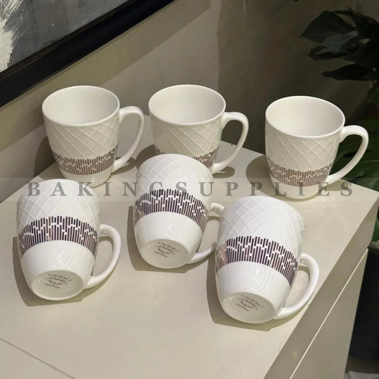 Set of 6 Tea Mugs – Elegant Serveware Collection
