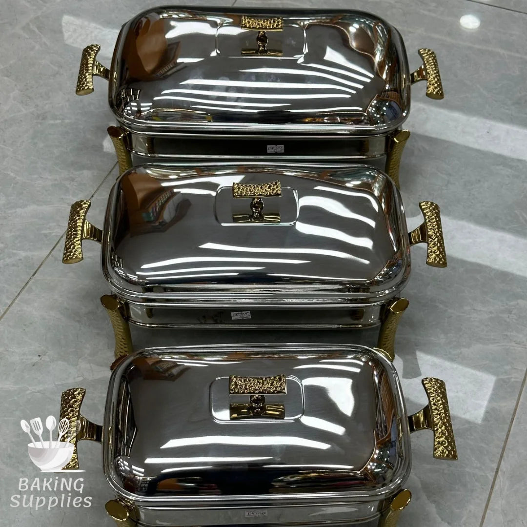 Set of 3 Cheffing Dishes – Buffet-Style Food Warmers