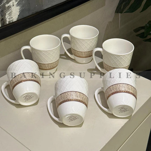 Set of 6 Brown Mugs