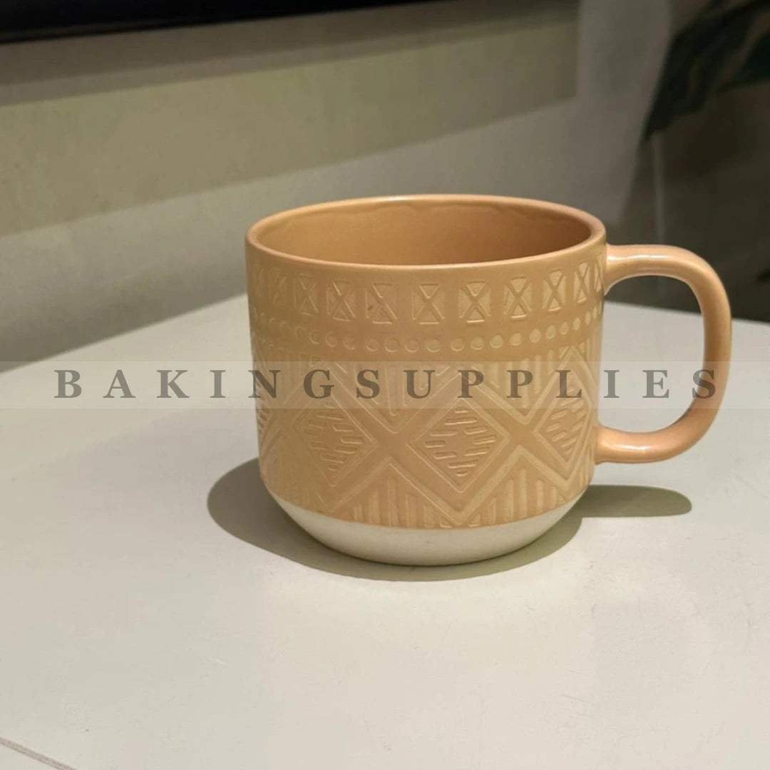Set of 6 Orange Mugs