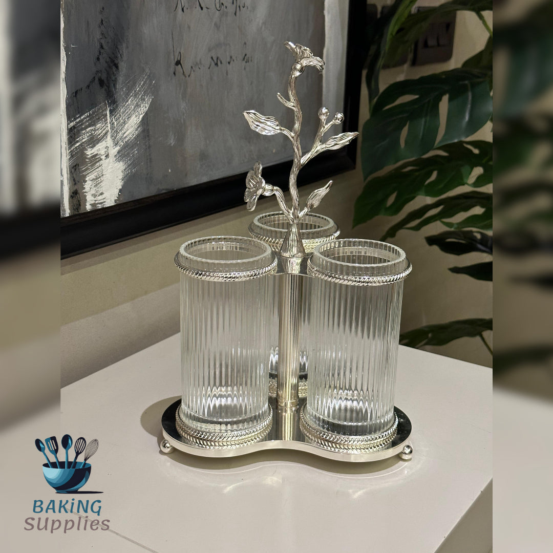 Cutlery Holder with Glass Holders – Elegant Table Organizer