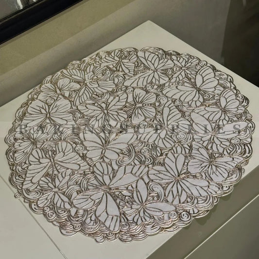 Set of 6 Luxury Gold Round Placemats