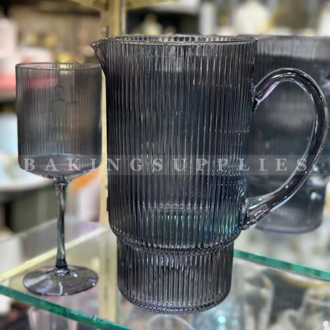 Ribbed Glass Water Set 7 Pieces